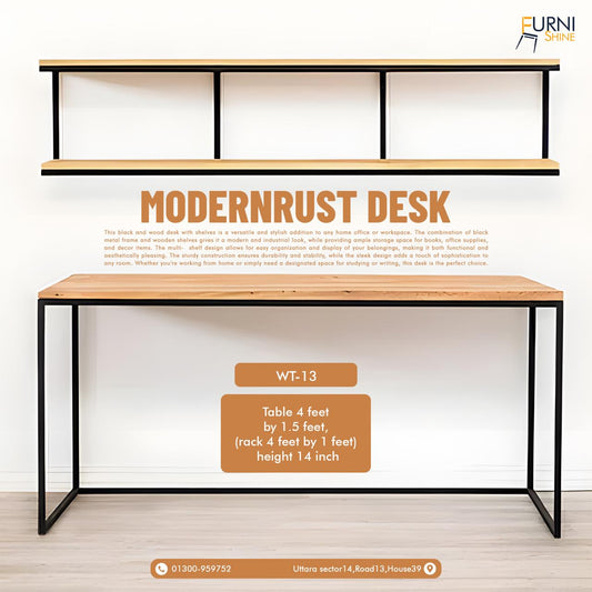 ModernRust Desk