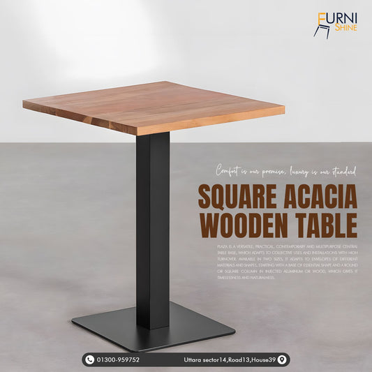 Square Acacia Wooden Table