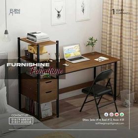 Multifunctional Office Desk with Storage Shelves