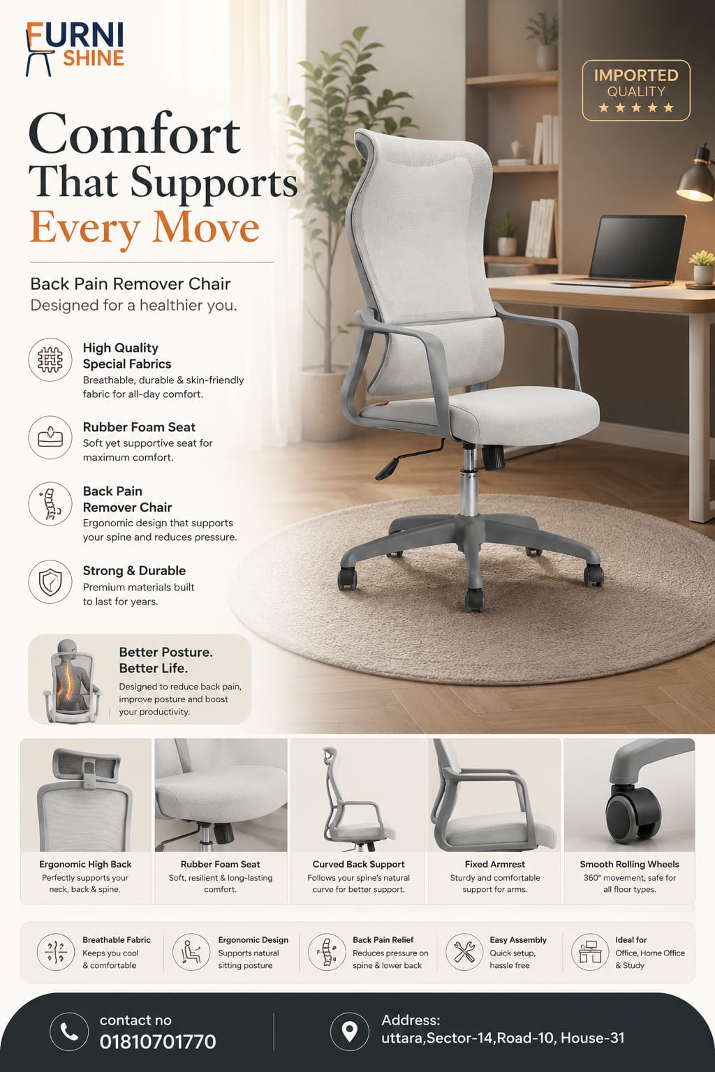 SpineGuard Ergonomic Office Chair